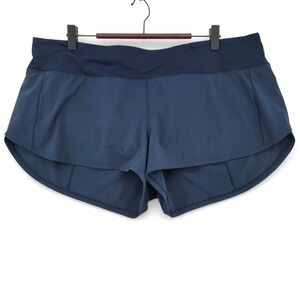 Lululemon Speed Up Shorts Womens 12 Navy 2.5" Lined Running Athletic EUC